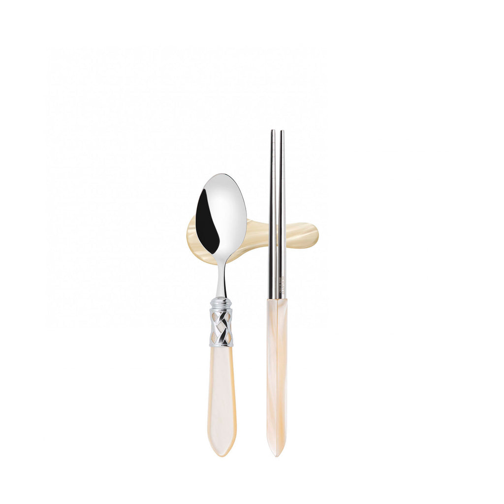 CASA BUGATTI--ALADDIN CHROM RING ASIAN FOOD SET3