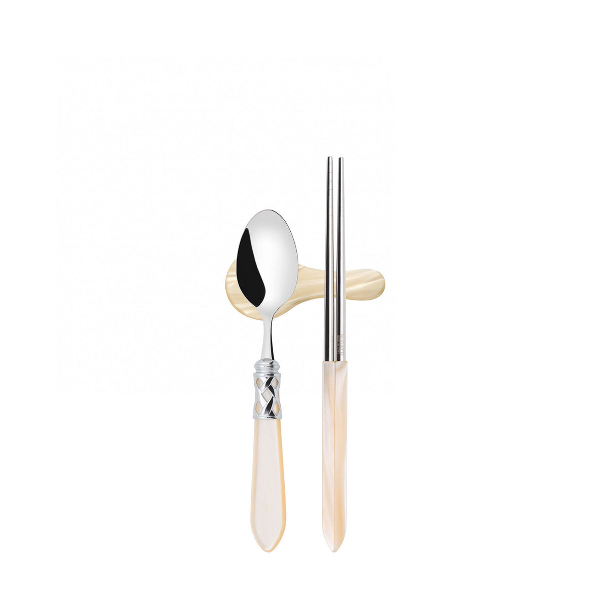 CASA BUGATTI--ALADDIN CHROM RING ASIAN FOOD SET3