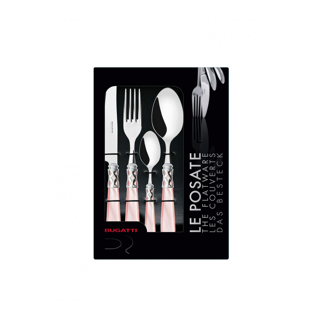 CASA BUGATTI--ALADDIN CHROM RING CUTLERY SET4